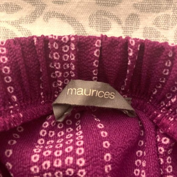 Maurices Pink and White Wrap Skirt with Faux Tie - Picture 4 of 9